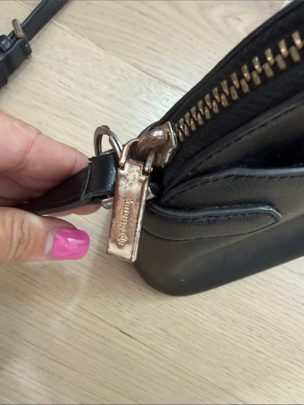 kate spade Black Leather Crossbody Bag